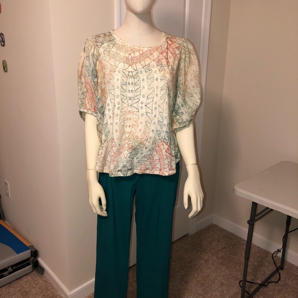 Eri+ Ali Colorful Batwing Top